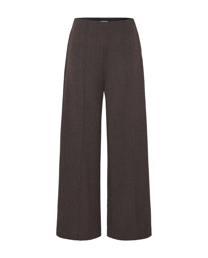 Ichi Kate Dark Brown Wide Trousers