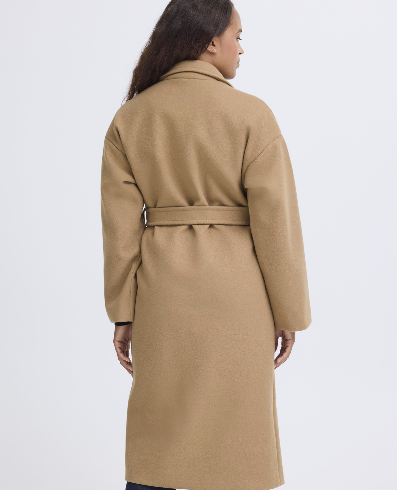 Ichi Jannet Camel Wrap Coat
