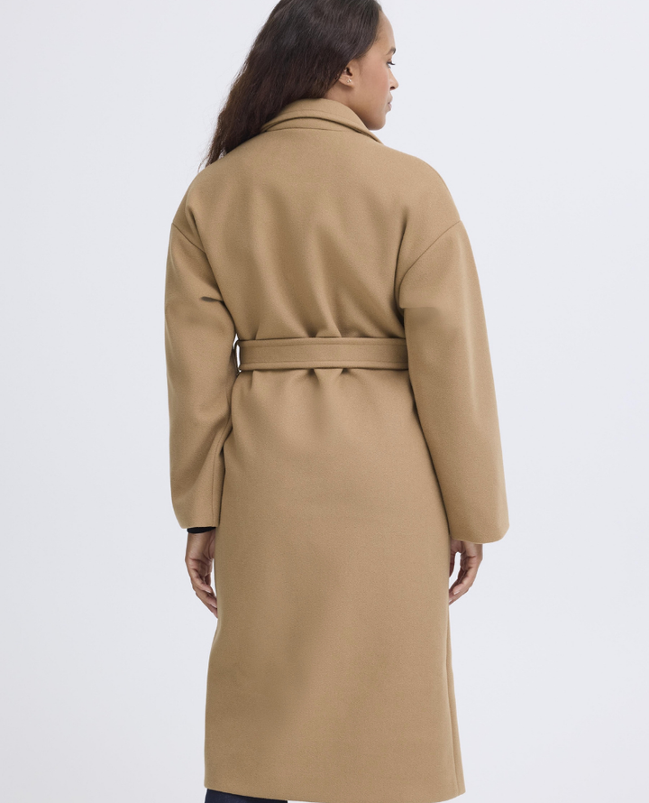 Ichi Jannet Camel Wrap Coat