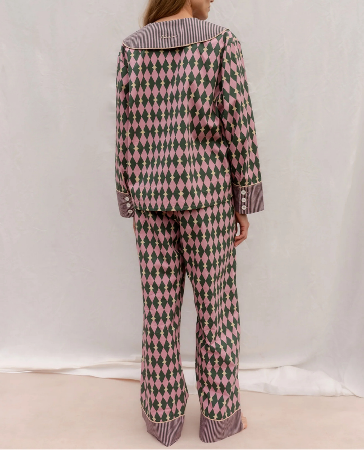 TBCo. Pink Harlequin Cotton Pyjamas Pop Up