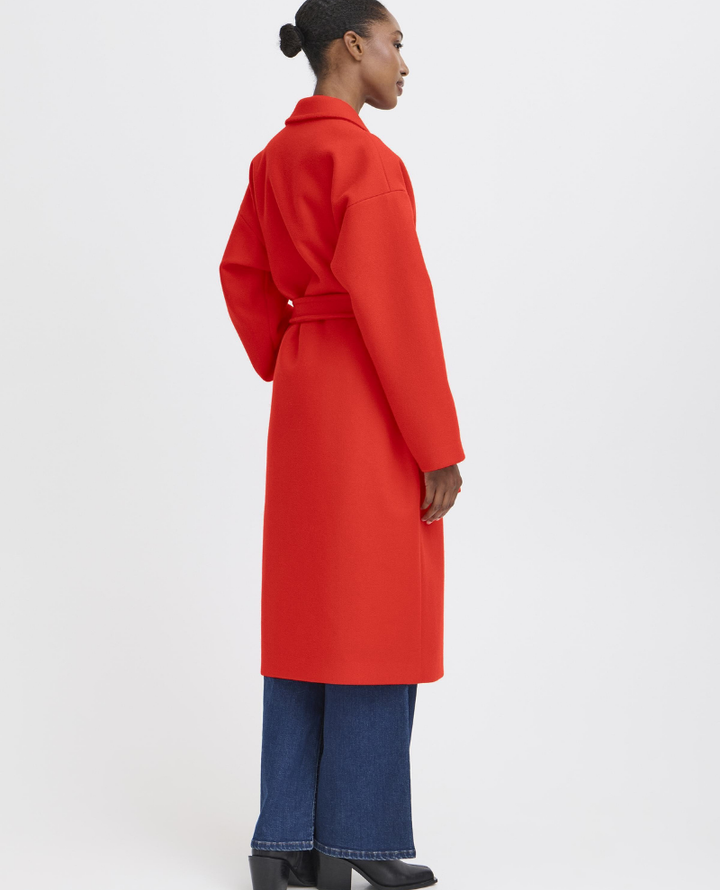 Ichi Jannet Red Wrap Coat