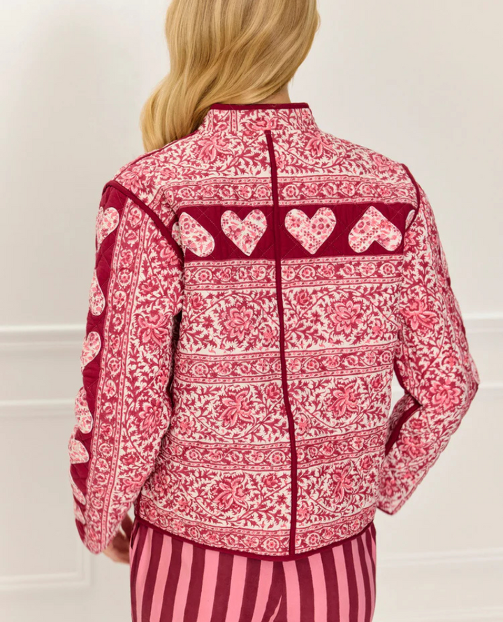 Pink City Prints Penny Burgundy Heart Jacket