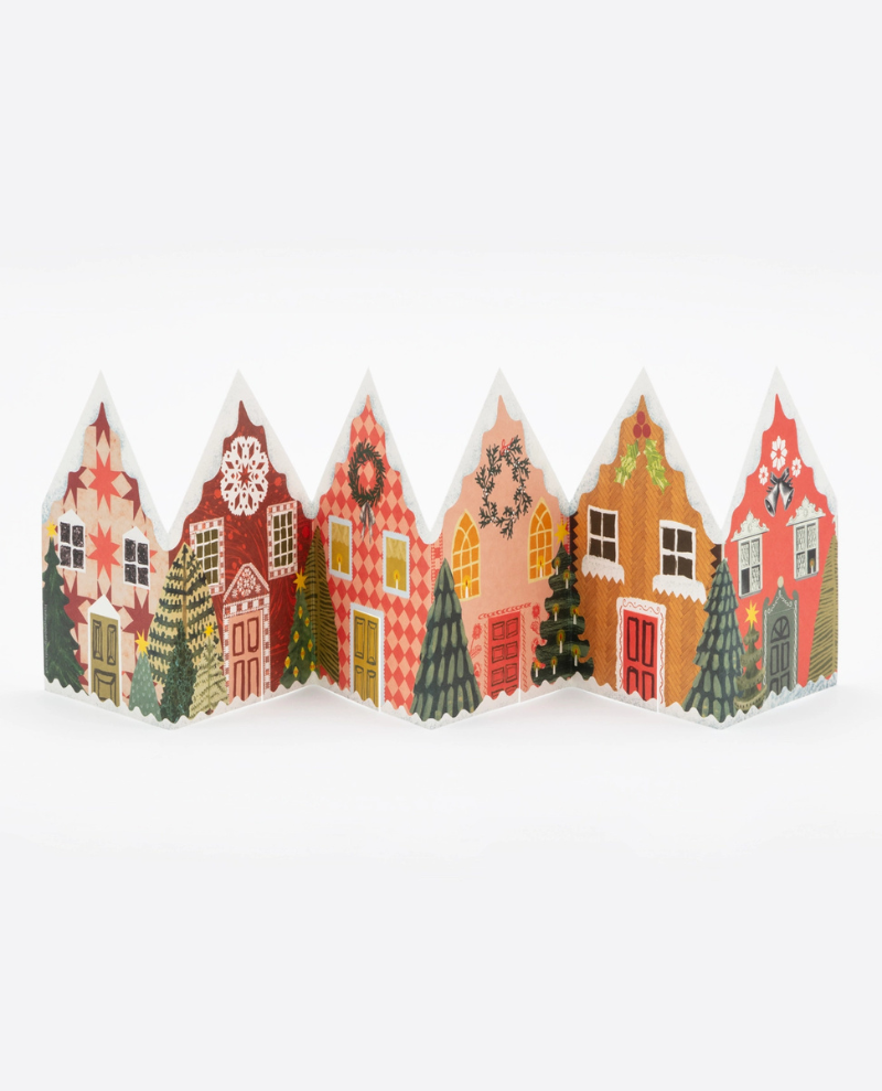 Hadley Christmas Houses Concertina Card