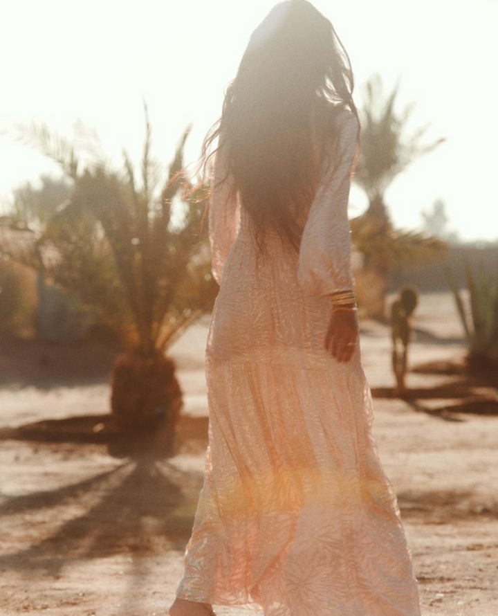 Ba&sh Mila Pale Rose Pink Maxi Dress