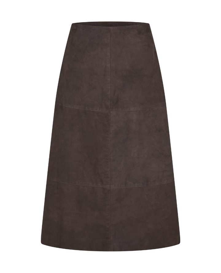 Second Female Noormie Chocolate Suede Skirt