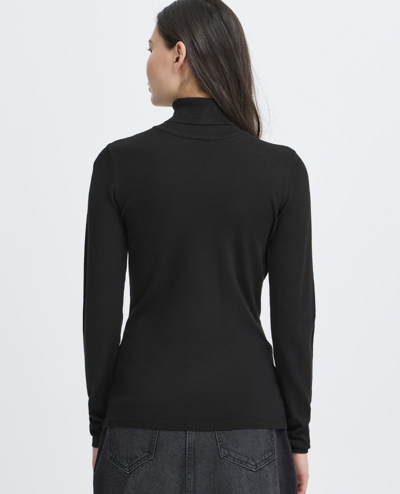Ichi Mafa Black Rollneck Knit