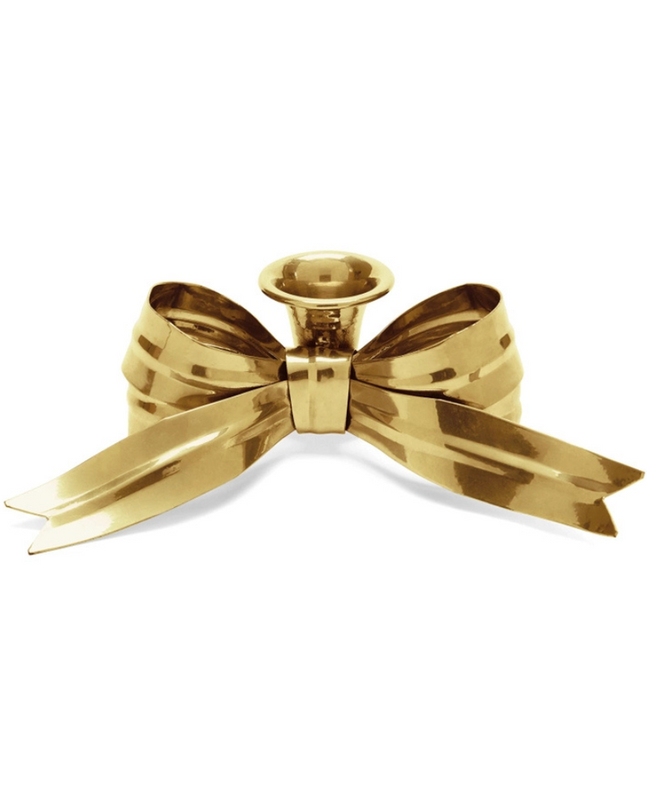 Host Home Brass Bow Candle Holder