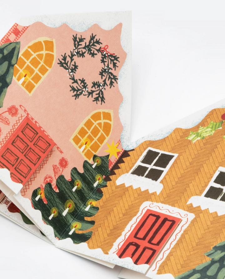 Hadley Christmas Houses Concertina Card