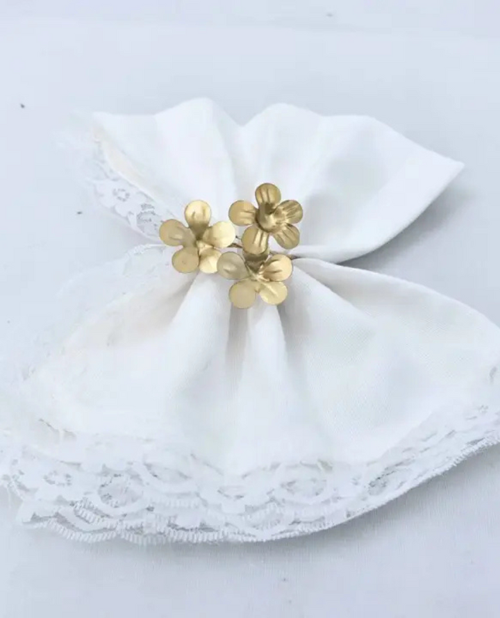 Lila Rasa Metal Flower Napkin Ring