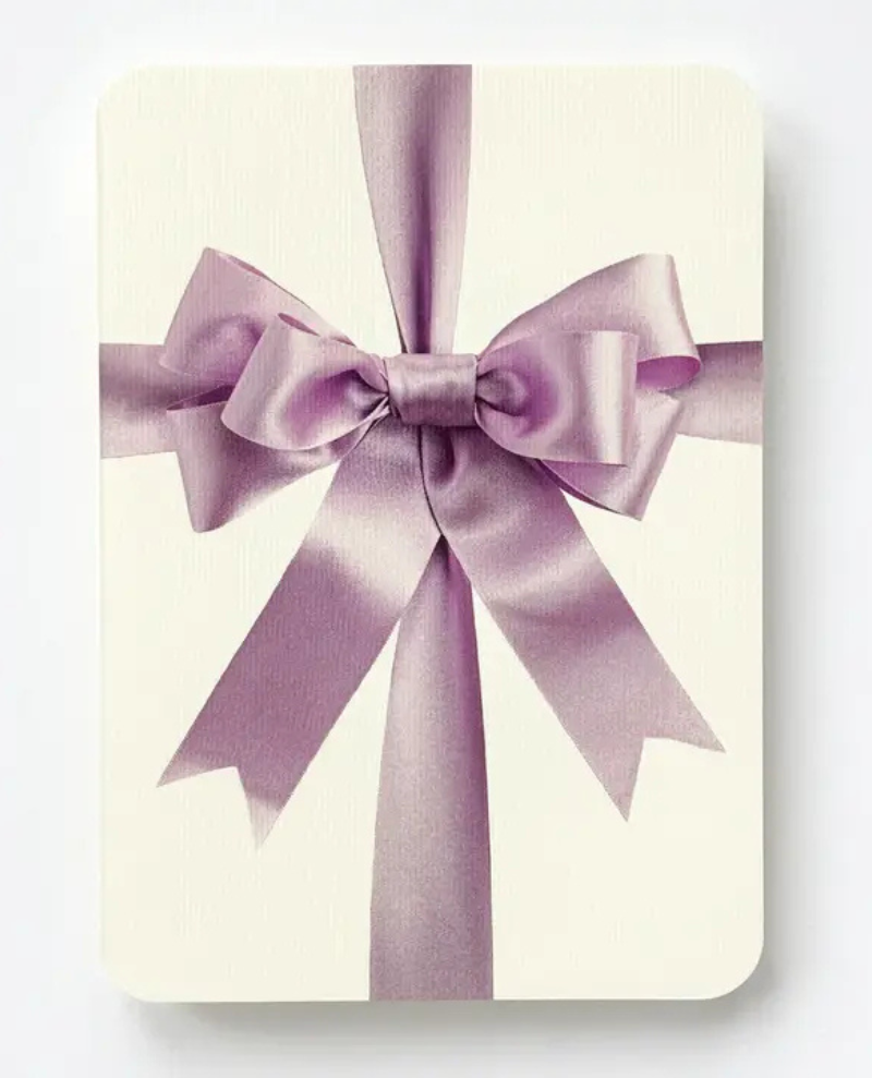 Canonbury Press Lavender Bow Greeting Card