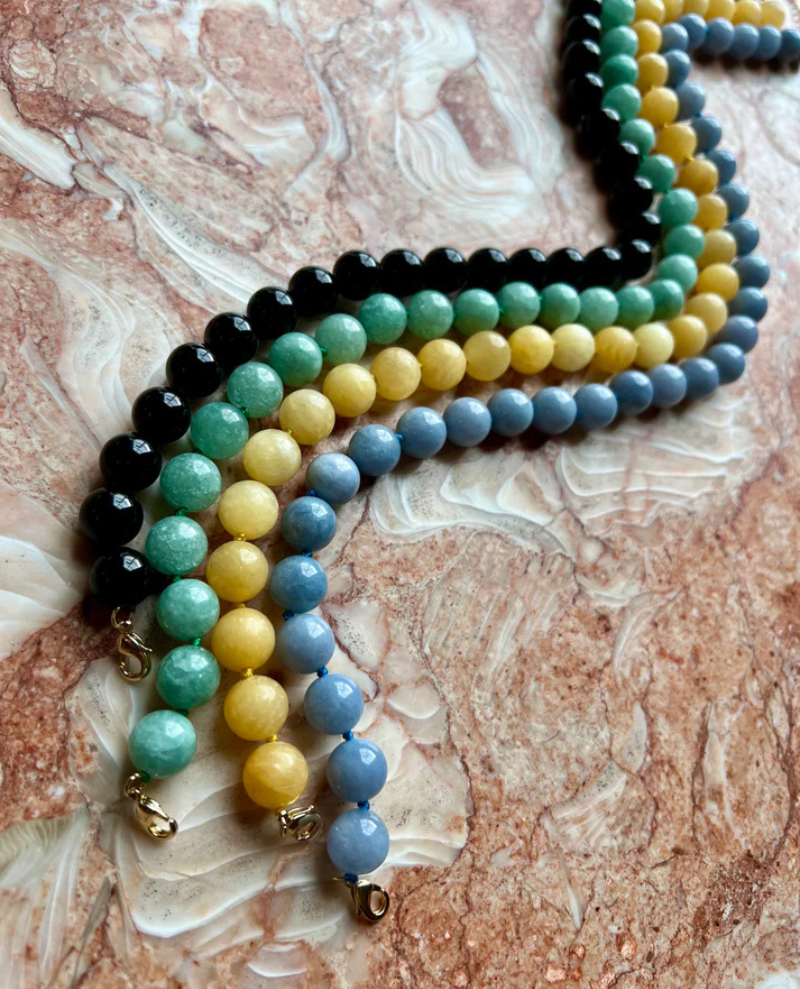 Second Stories Blue Angelite Necklace