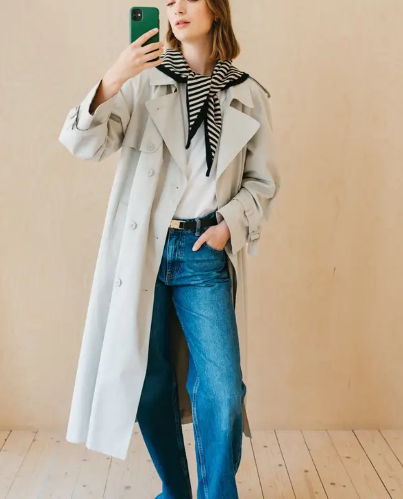 TBCo Merino Black Stripe Triangle Scarf