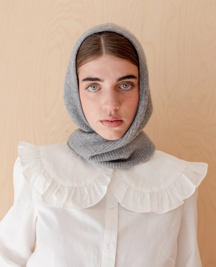 TBCo Grey Two-Tone Merino Hood