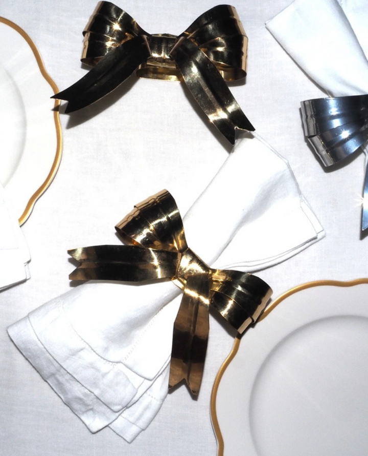 Host Home Brass Bow Napkin Ring