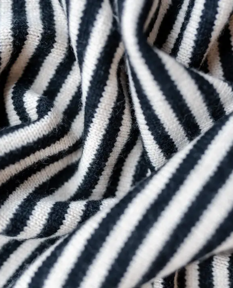 TBCo Merino Black Stripe Triangle Scarf