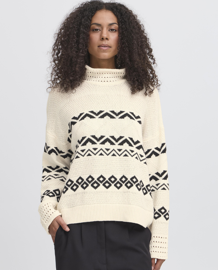 Ichi Barisa Birch Turtle Neck Knit