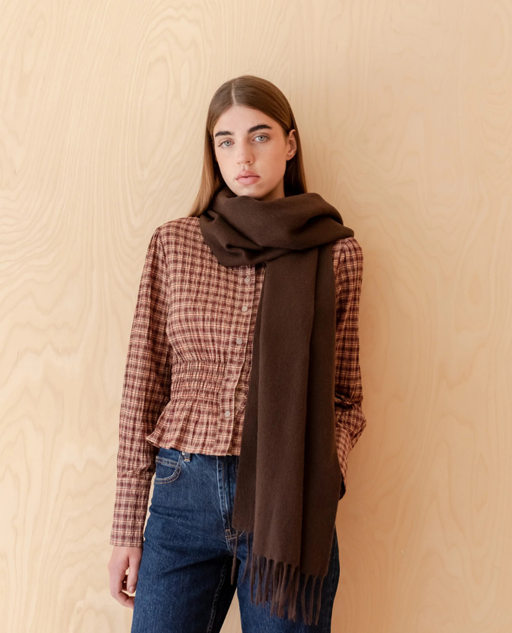 TBCo Oversized Lambswool Chocolate Scarf Popup