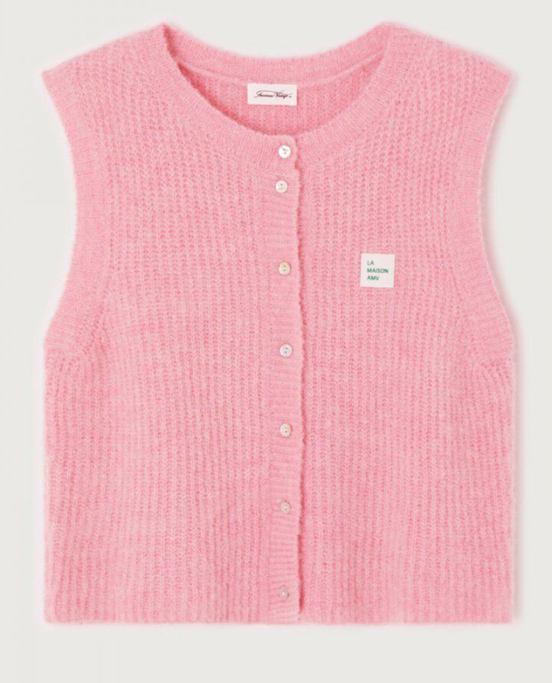 Pink sleeveless cardigan shop
