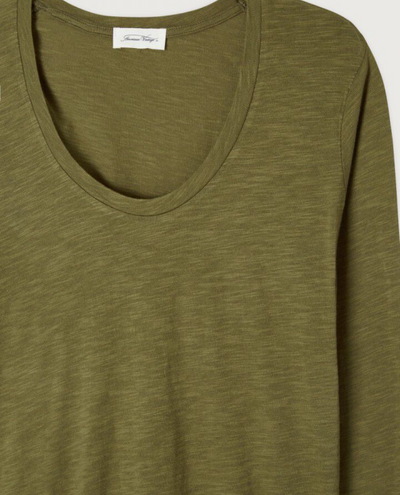 American Vintage Jacksonville Bush Green Long Sleeve T-Shirt