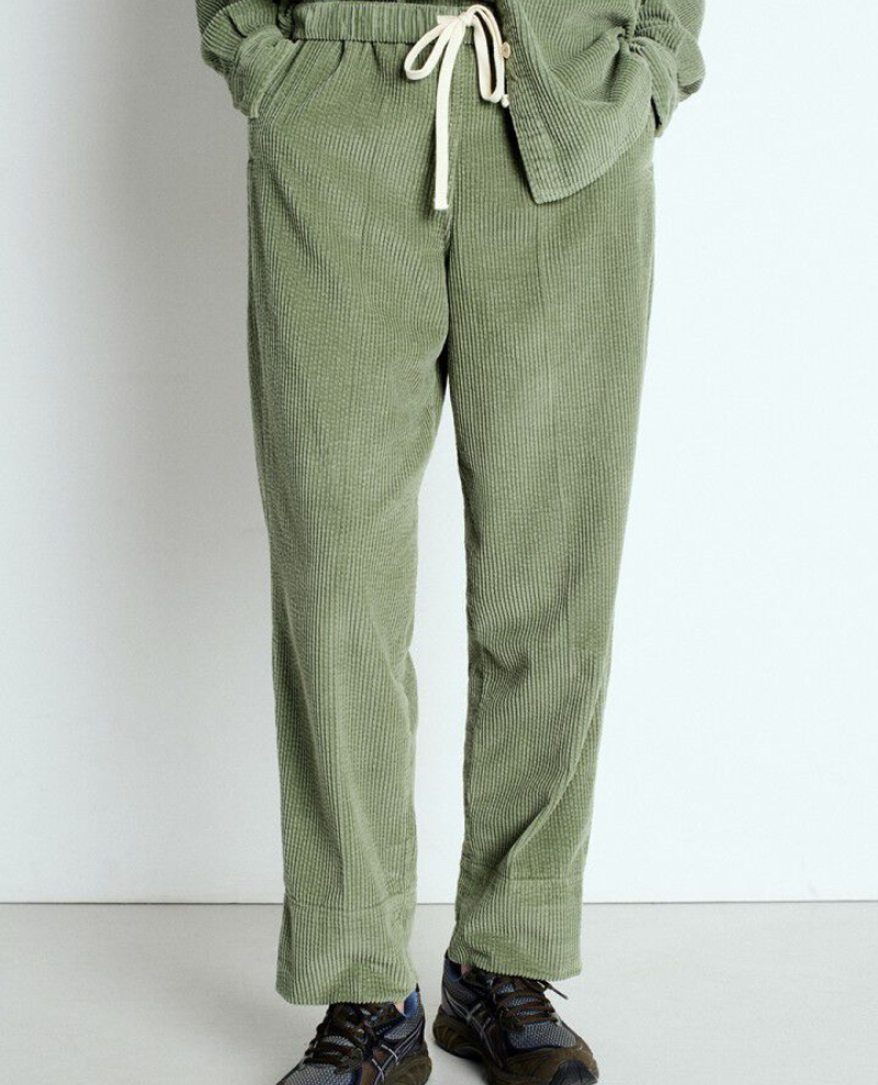American Vintage Padow River Green Cord Trousers