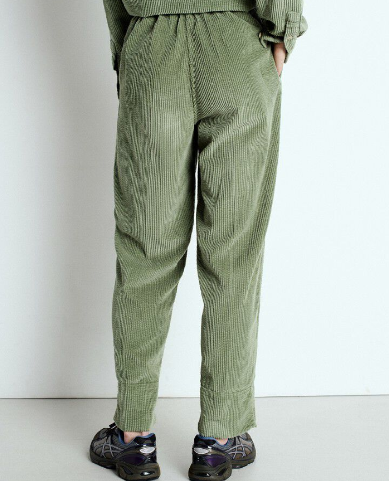 American Vintage Padow River Green Cord Trousers