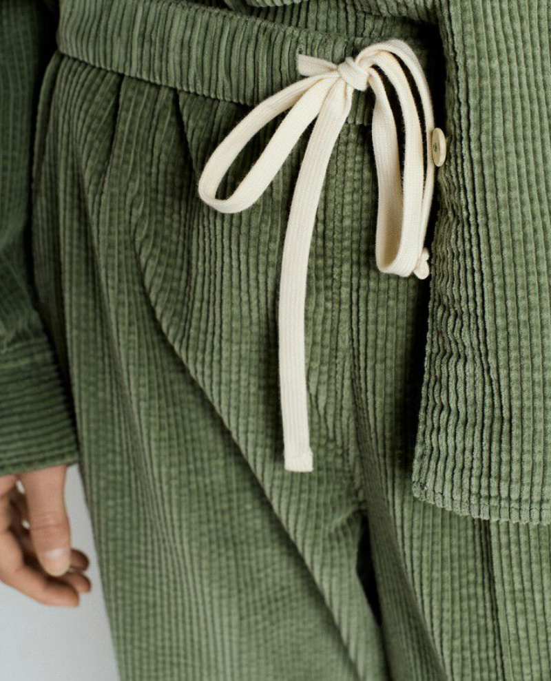 American Vintage Padow River Green Cord Trousers