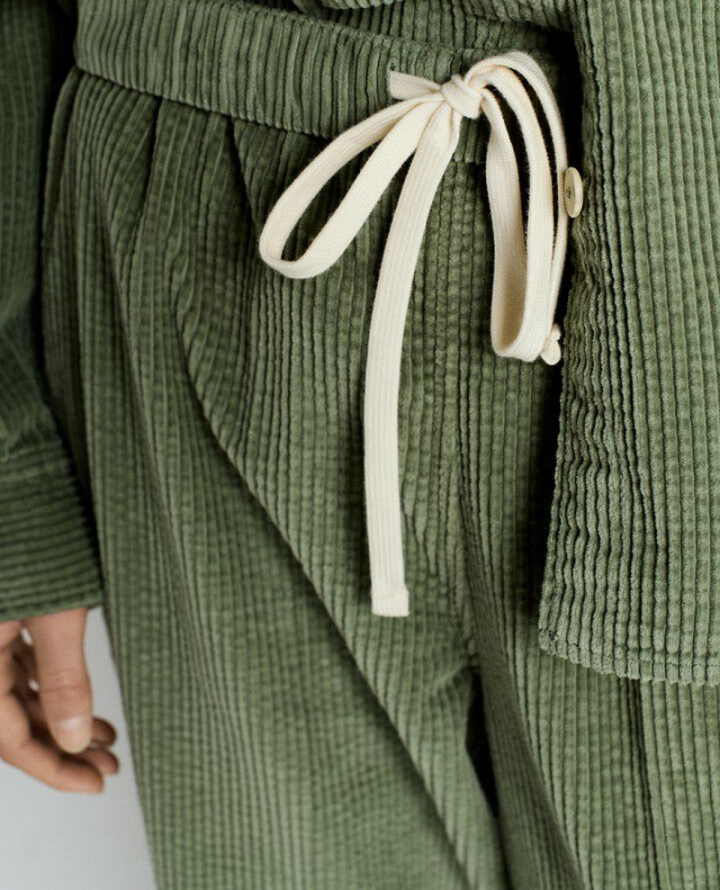 American Vintage Padow River Green Cord Trousers