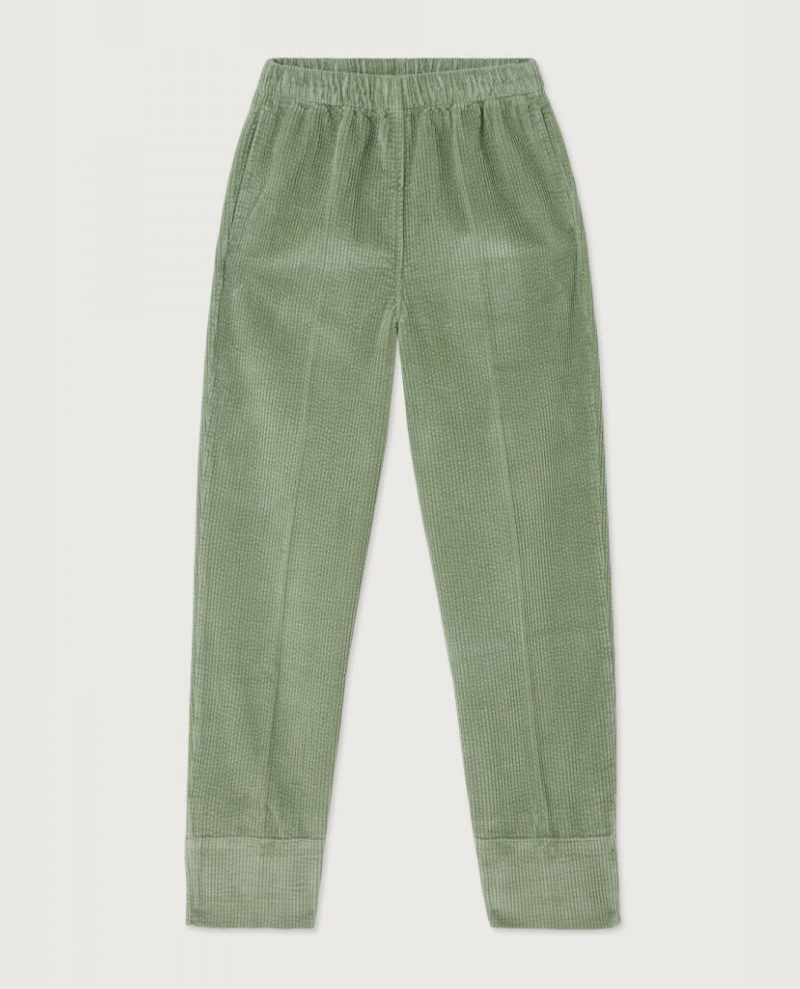 American Vintage Padow River Green Cord Trousers