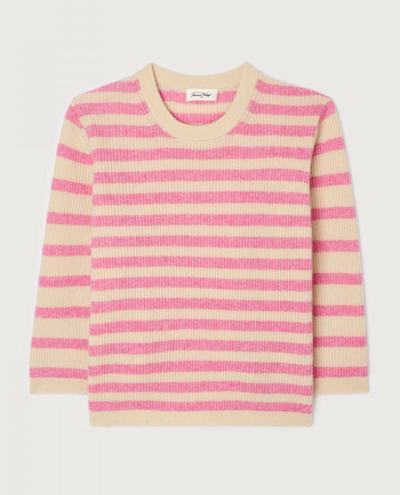 American Vintage Raxow Pink Stripe Knit