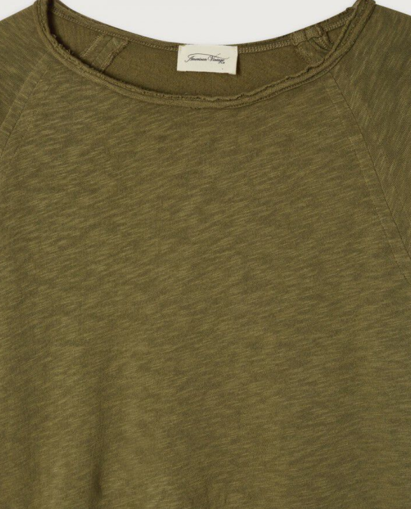 American Vintage Sonoma Bush Green Long Sleeve T-Shirt