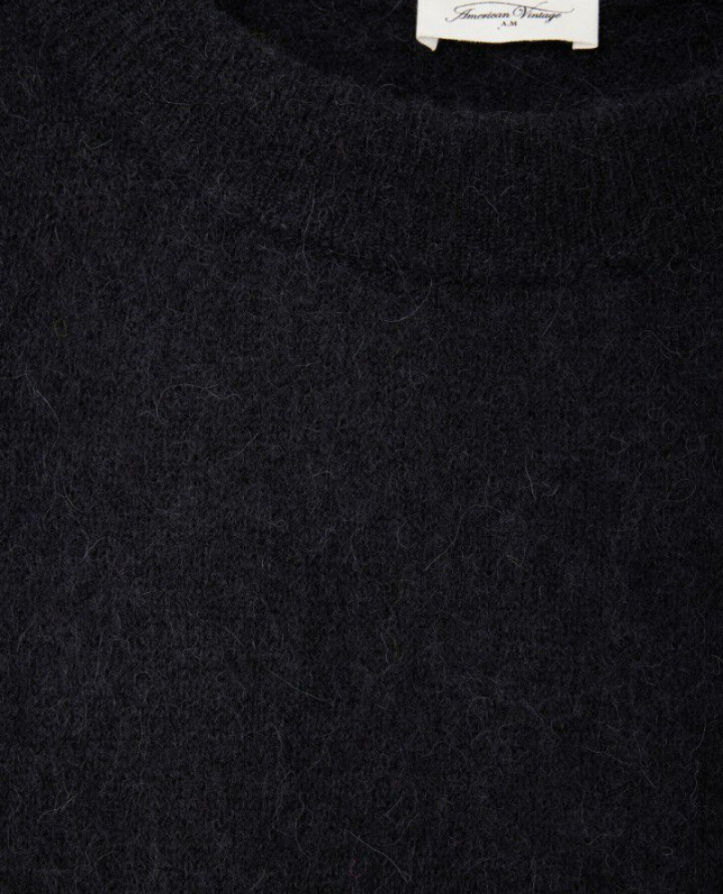 American Vintage Vitow Black Crew Knit