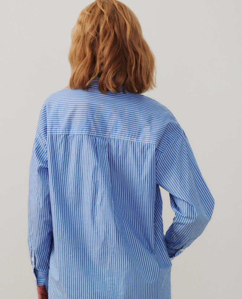 American Vintage Zatybay Blue Stripe Shirt