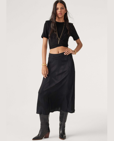 Ba&sh Banessa Carbon Grey Maxi Skirt