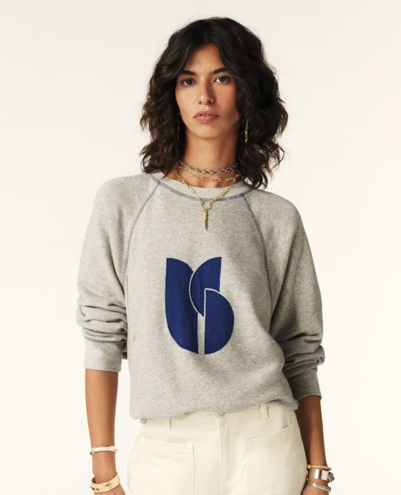 Ba sh Bart Grey Slogan Sweatshirt