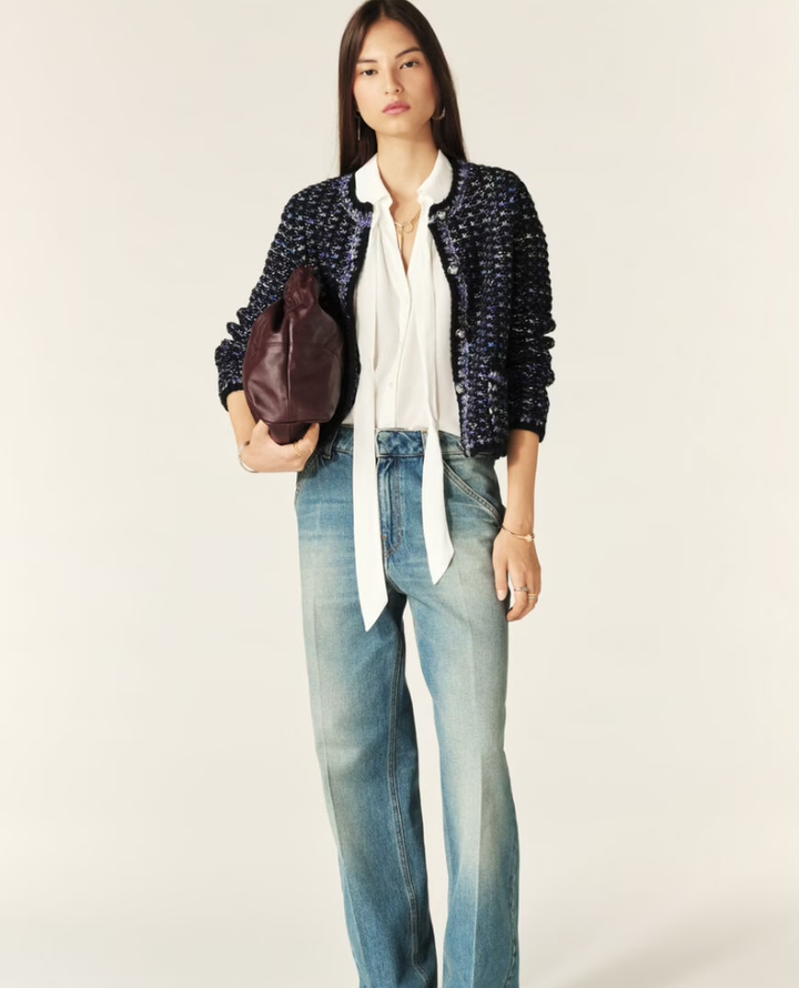Ba&sh Beloni Marine Blue Cardigan