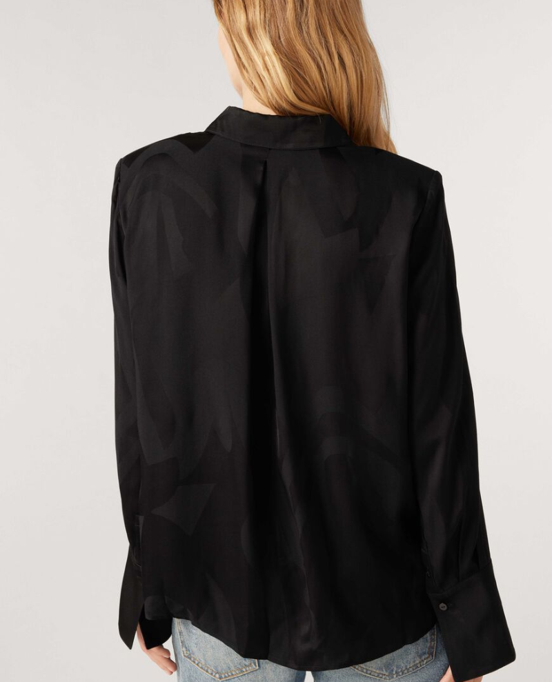 Ba&sh Betsey Carbone Grey Shirt
