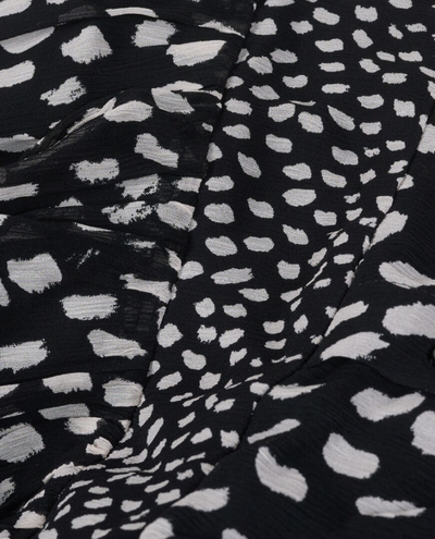 Ba&sh Bianca Black Spotty Midi Dress