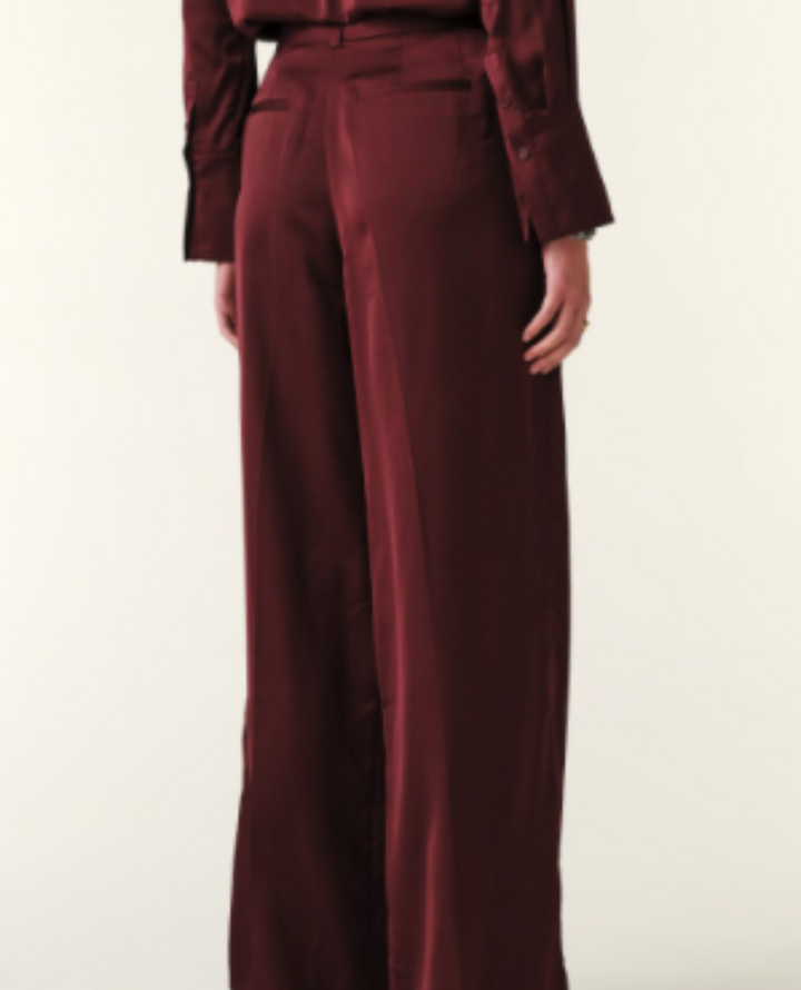 Ba&sh Charly Prune Silky Trousers