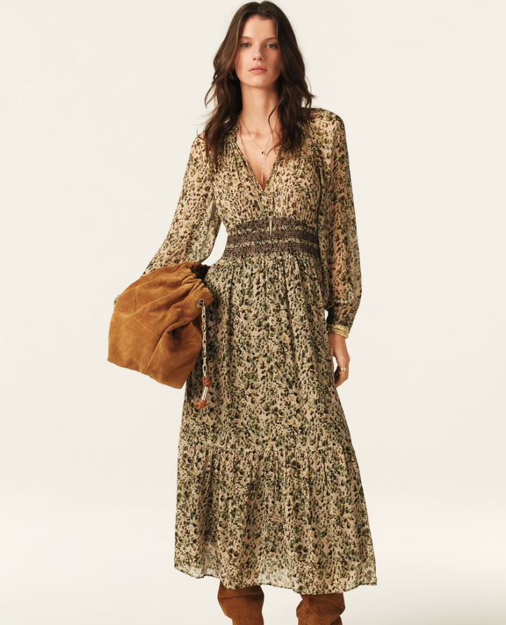 Ba&sh Coraly Ecru Midi Dress