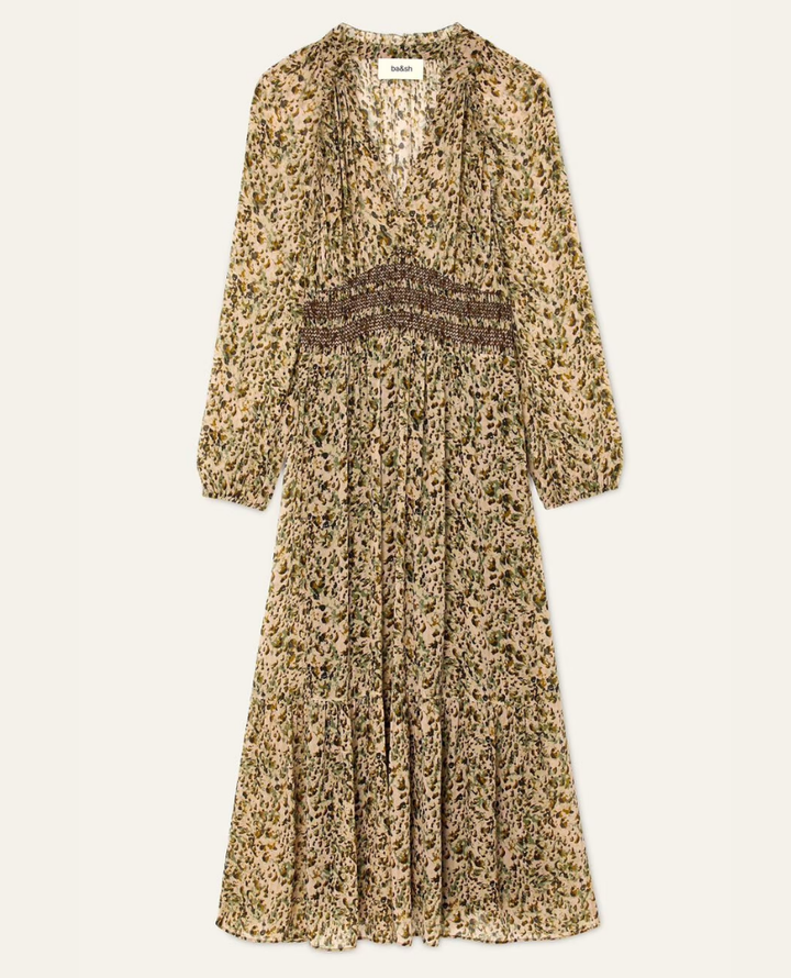 Ba&sh Coraly Ecru Midi Dress