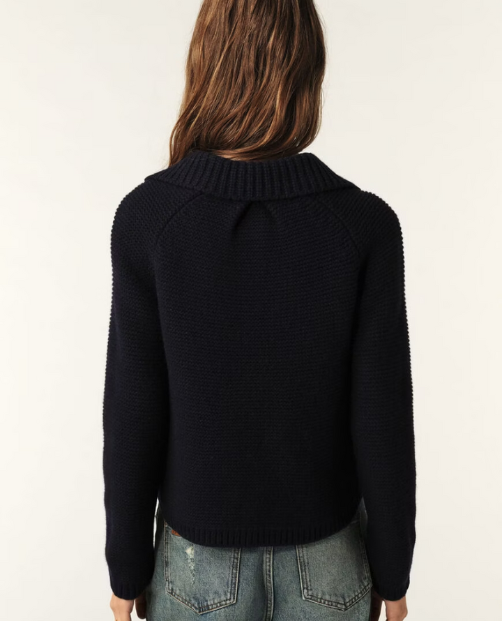 Ba&sh Gabriel Navy Blue Cradigan
