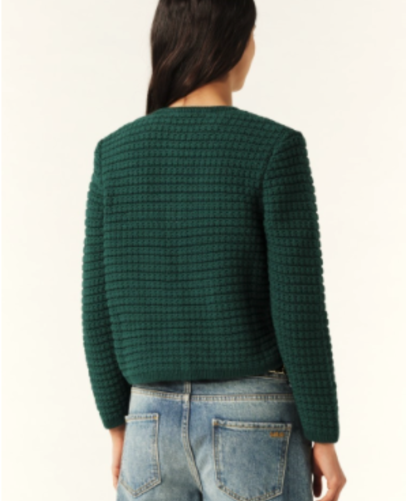 Ba&sh Gaspard Bottle Green Cardigan