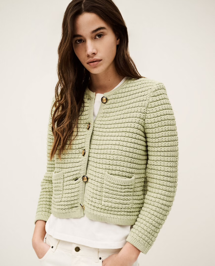 Ba&sh Gaspard Sage Cardigan