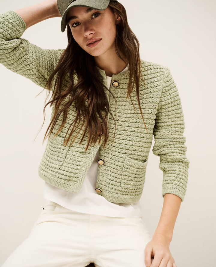 Ba&sh Gaspard Sage Cardigan