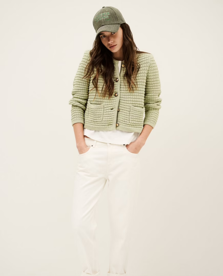 Ba&sh Gaspard Sage Cardigan
