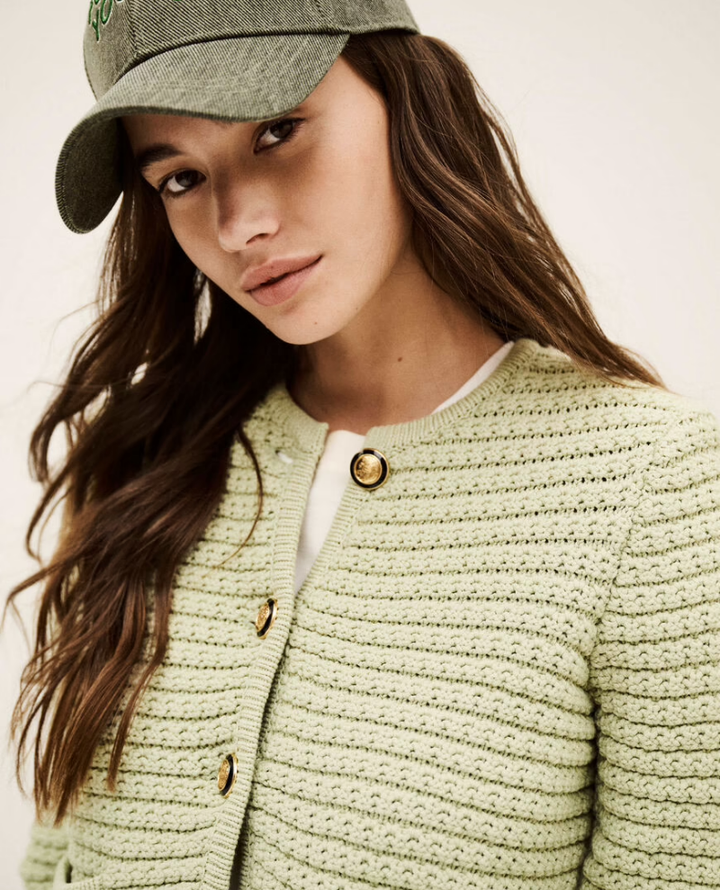Ba&sh Gaspard Sage Cardigan