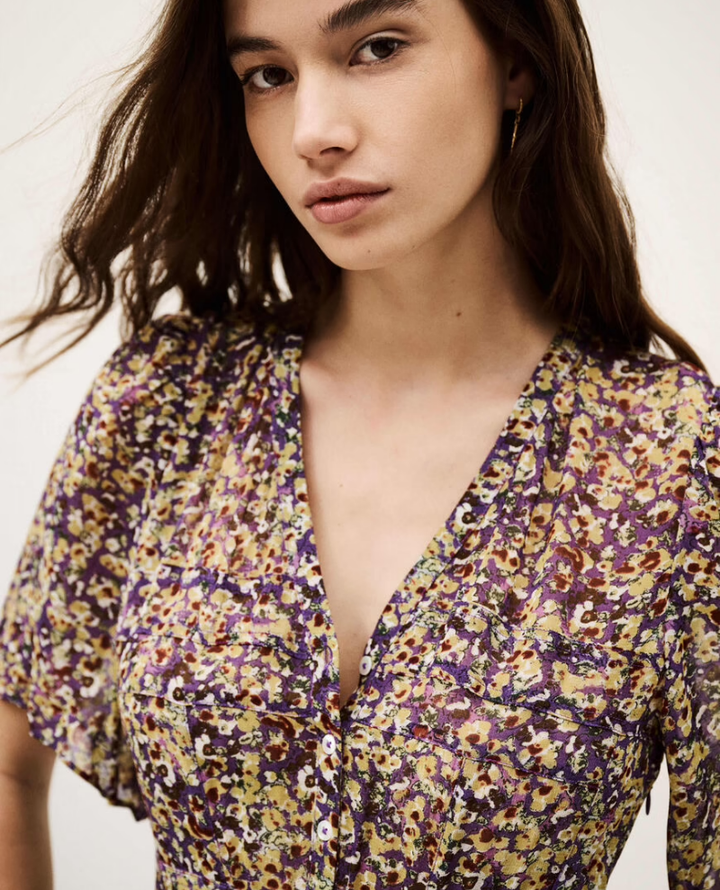 Ba&sh Lariol Violet Dress