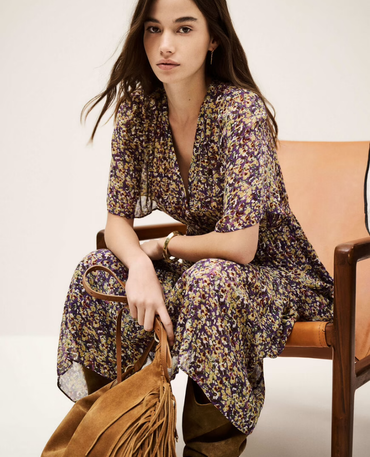 Ba&sh Lariol Violet Dress