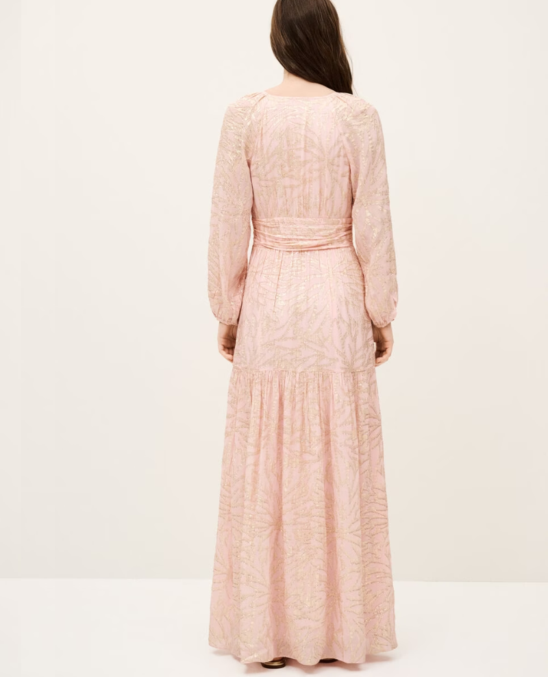 Ba&sh Mila Pale Rose Pink Maxi Dress