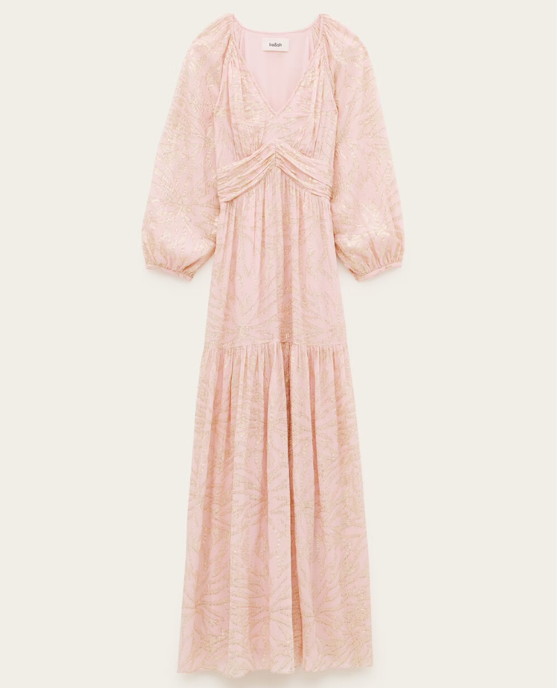 Ba&sh Mila Pale Rose Pink Maxi Dress
